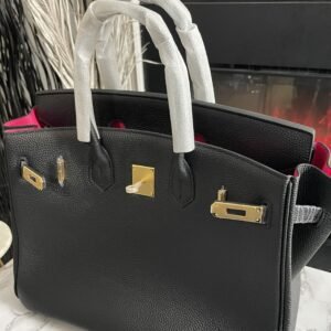 Black Leather Tote Bag