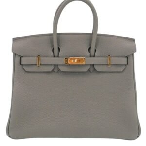Gray Tote Leather Bag