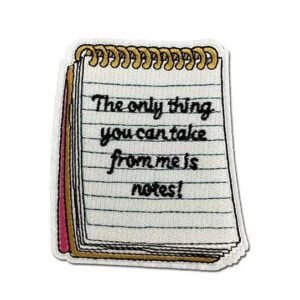Notepad Embroided Patch
