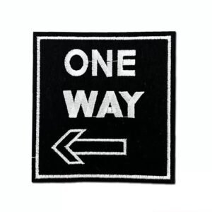 One Way Embroided Patch