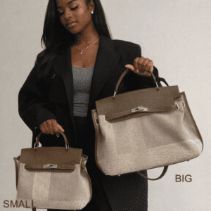 Full-Grain Leather and Canvas bag Large Capacity Canvas Platinum Bag Crossbody